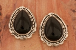 Artie Yellowhorse Genuine Black Onyx Post Earrings